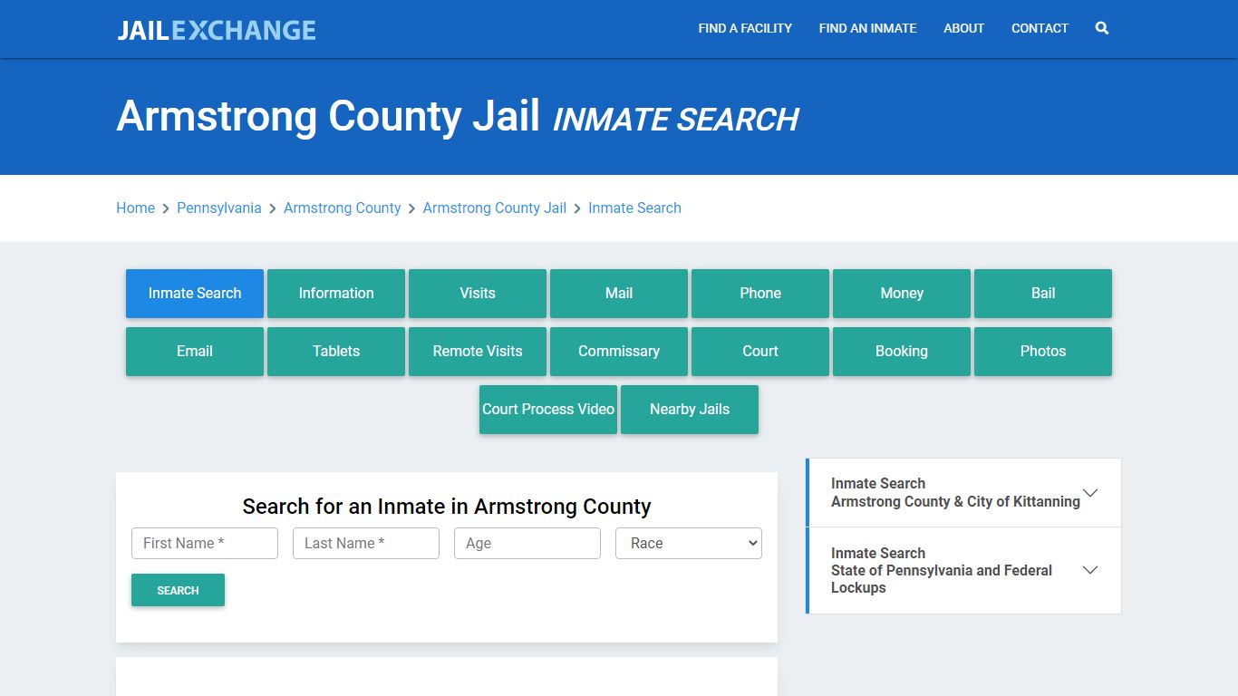 Armstrong County Jail, PA Inmate Search: Roster & Mugshots